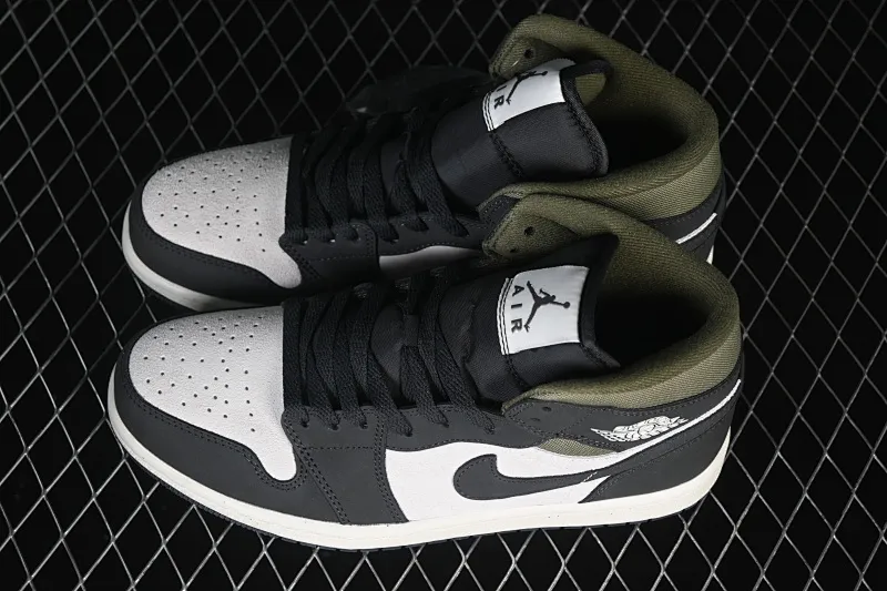All categories Air Jordan Jordan series basketball shoes Air Jordan 1 Mid Air Jordan 1 Mid AJ1 Joe 1 olive green Chinese culture and leisure sneakers HV4091-102